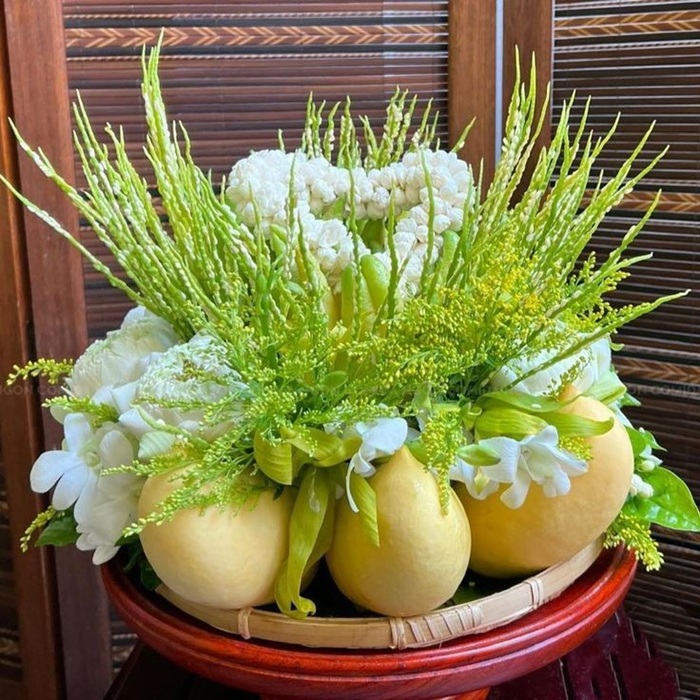 trang trí mâm ngũ quả đơn giản