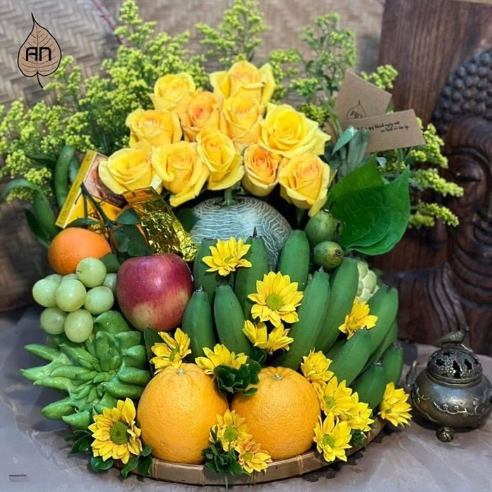trang trí mâm ngũ quả giản dị