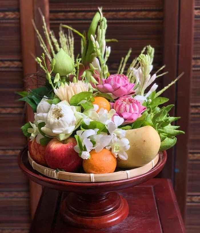 trang trí mâm ngũ quả thắp hương
