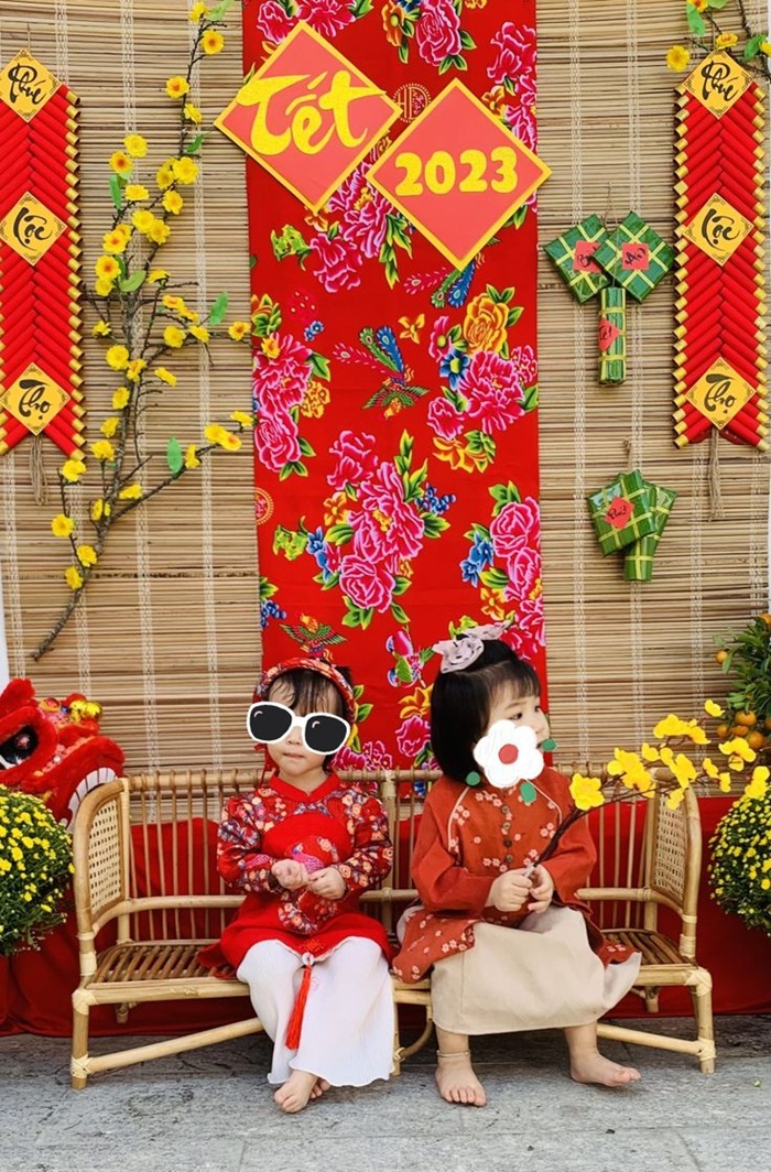 trang trí mành tết giản đơn