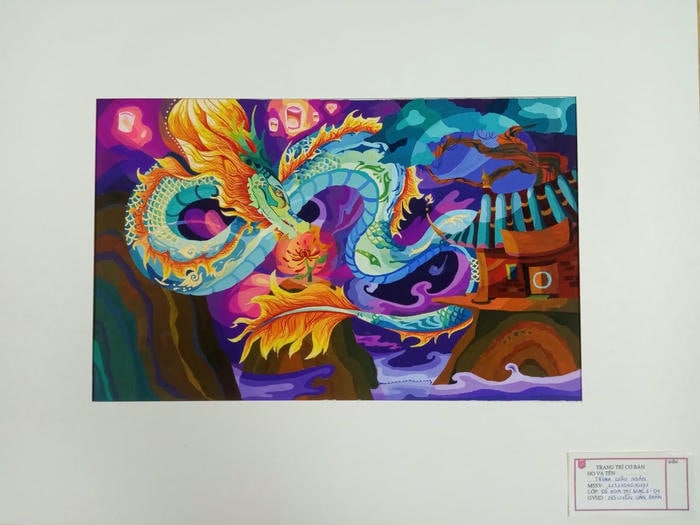 trang trí màu siêu chất