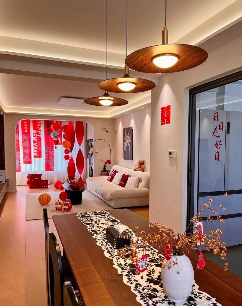 trang trí nhà ngày tết ngoài phòng khách