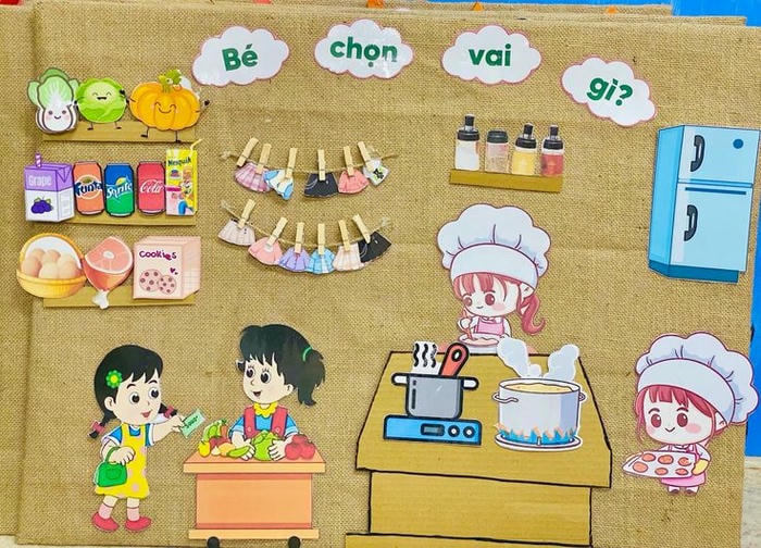 trang trí thi nấu ăn siêu dễ thương
