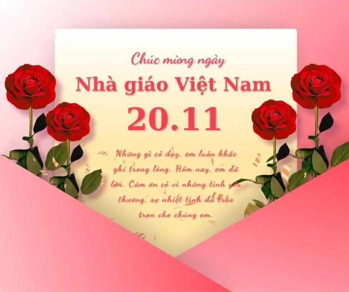 trang trí thiệp 20/11