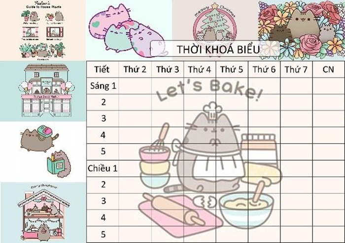trang trí thời khóa biểu cấp 2 đẹp nhất
