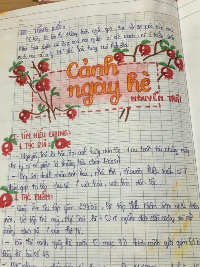 trang trí vở văn cute