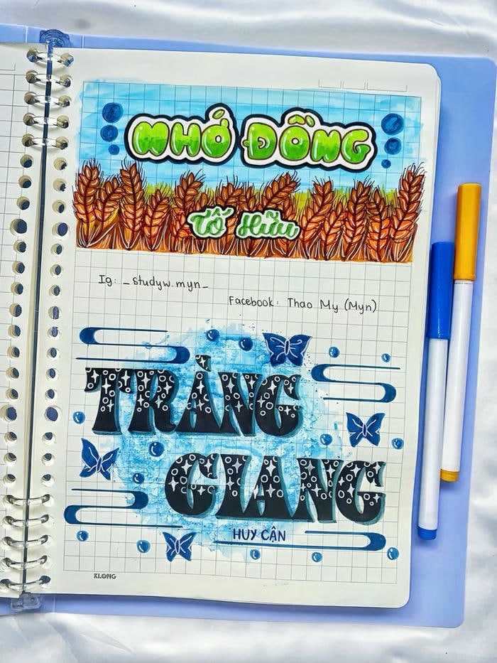 trang trí vở văn