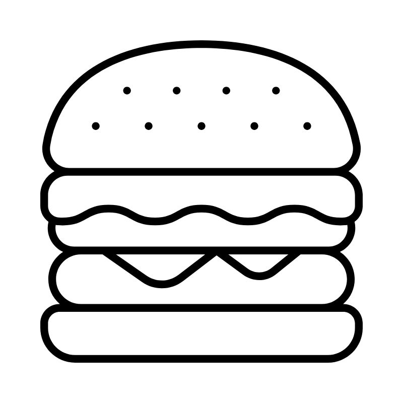 tranh tô màu bánh hamburger