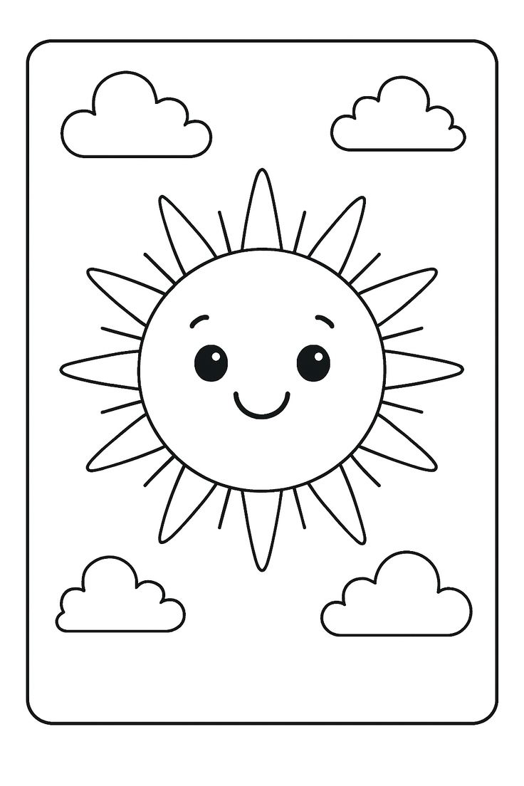 tranh tô màu cute vui