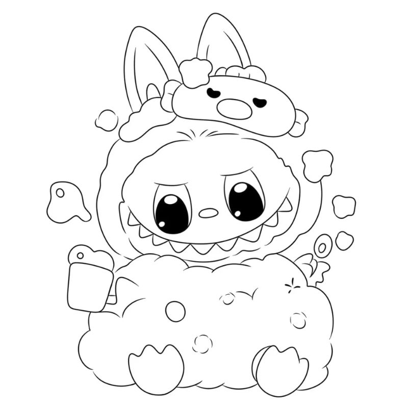 tranh tô màu labubu chibi siêu đẹp