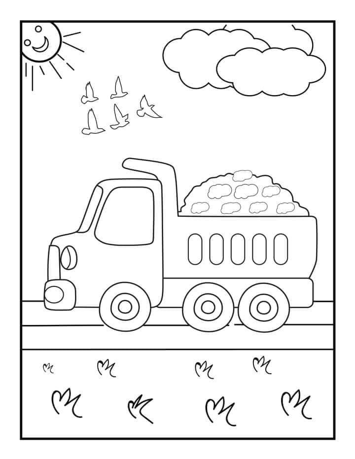 tranh tô màu ngôi nhà