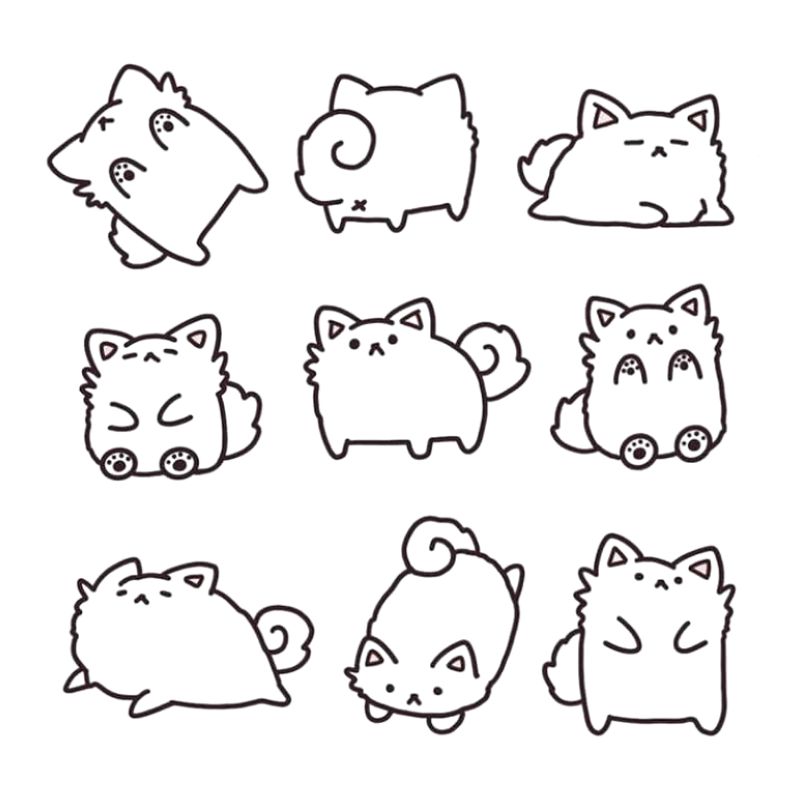 tranh tô màu sticker cute cực đẹp