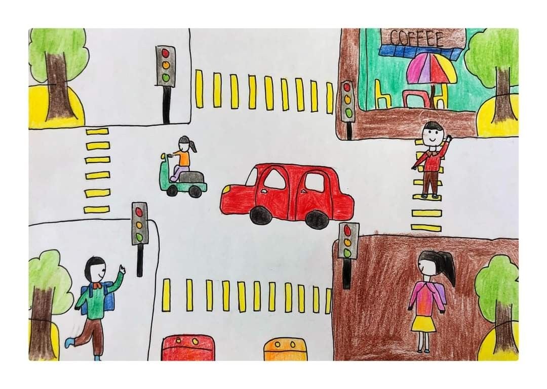 vẽ tranh an toàn bé