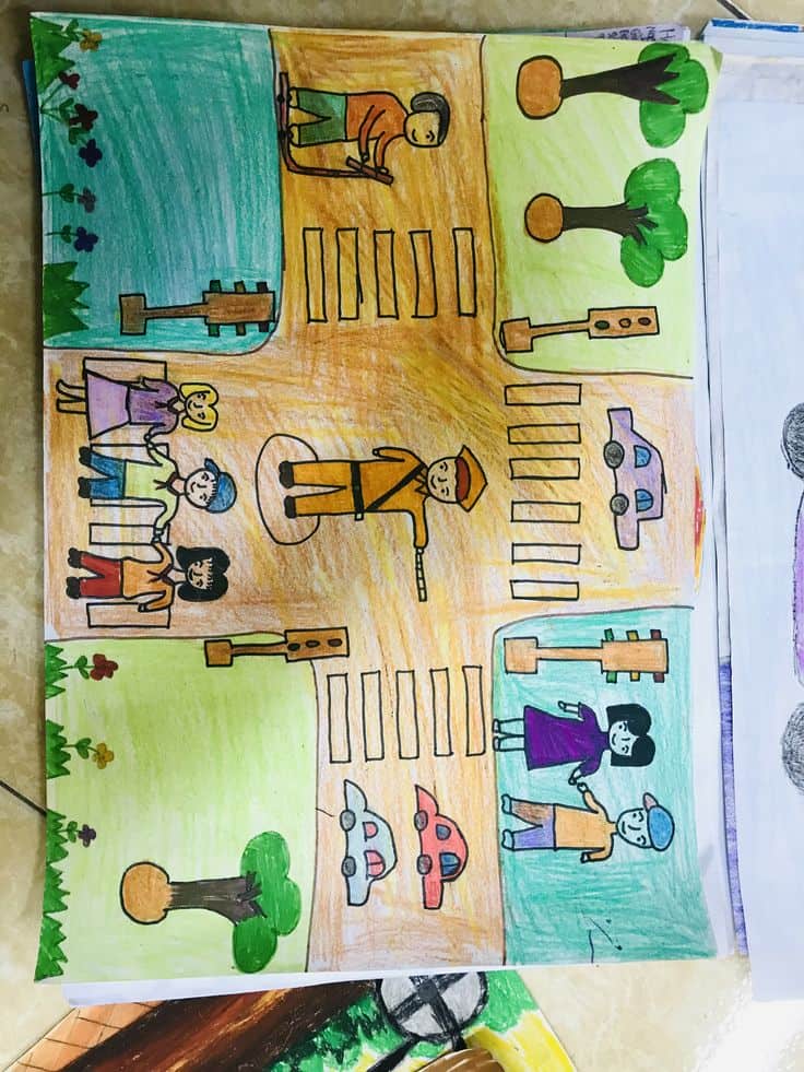 vẽ tranh an toàn lớp