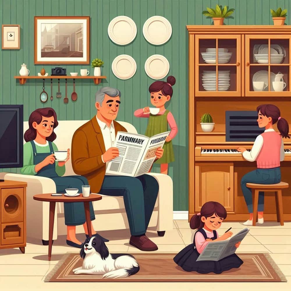 vẽ tranh gia đình ấm