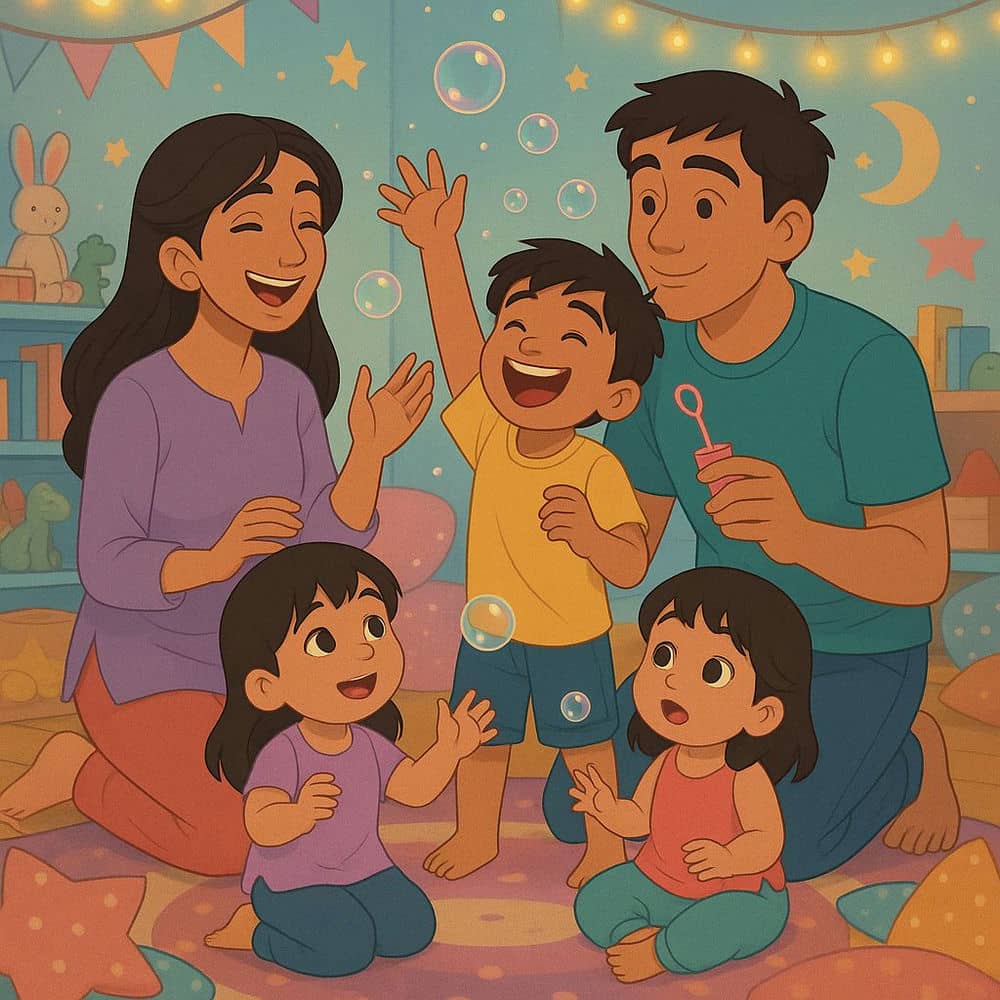 vẽ tranh gia đình họp