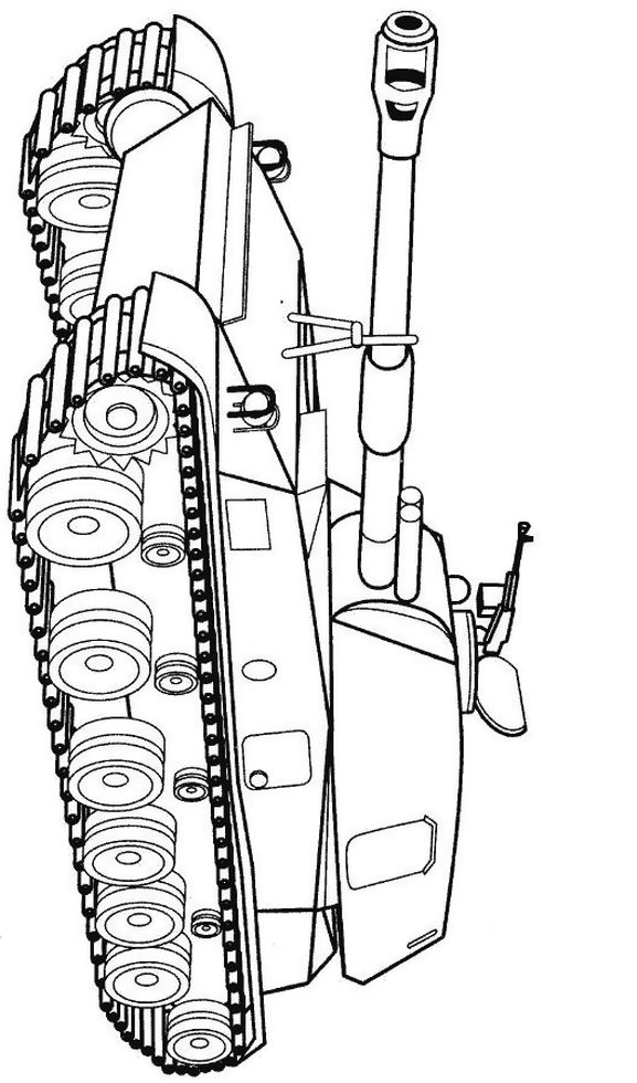 Tranh tô màu xe tăng