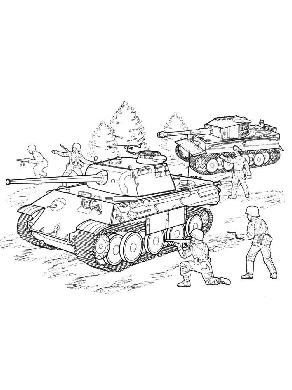 Tranh xe tăng cho bé
