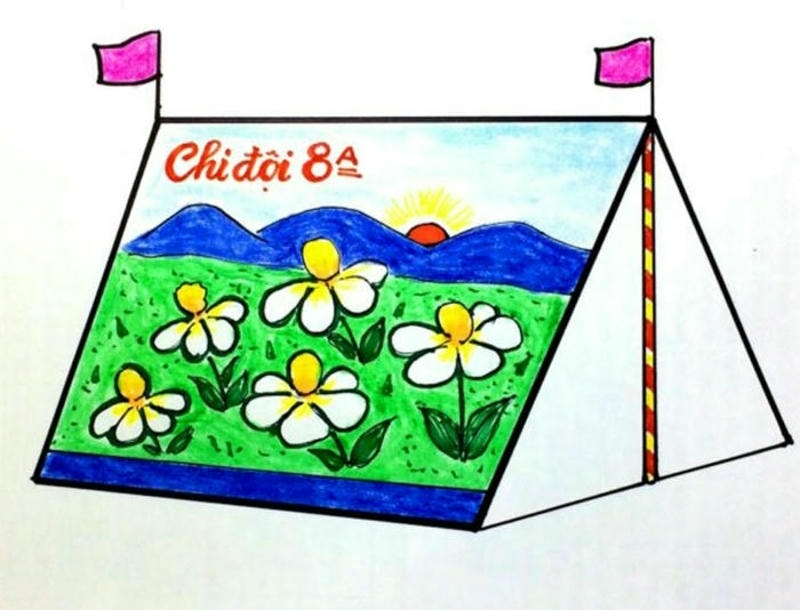 vẽ tranh trang trí lều