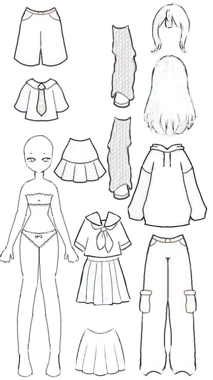 Giấy tô màu búp bê