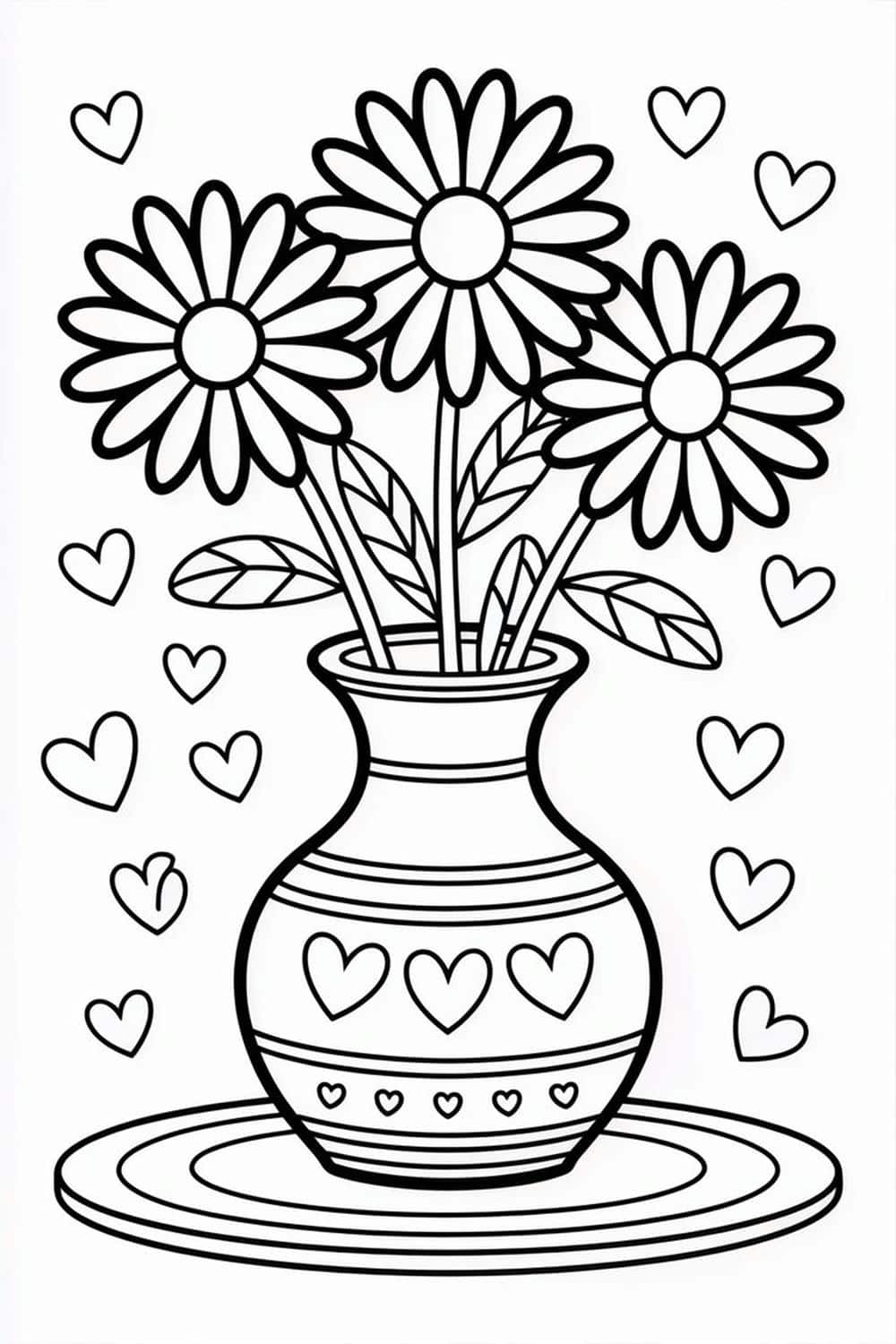 Tranh tô bông hoa màu