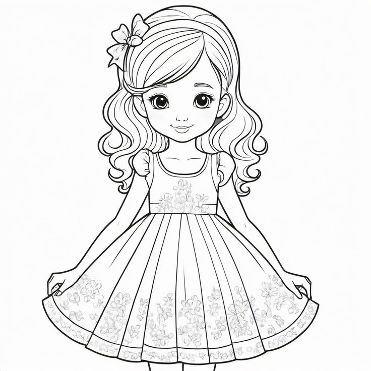 Tranh tô búp bê dễ