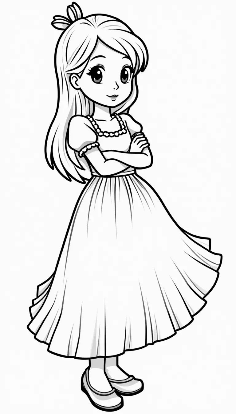 Tranh tô búp bê đẹp