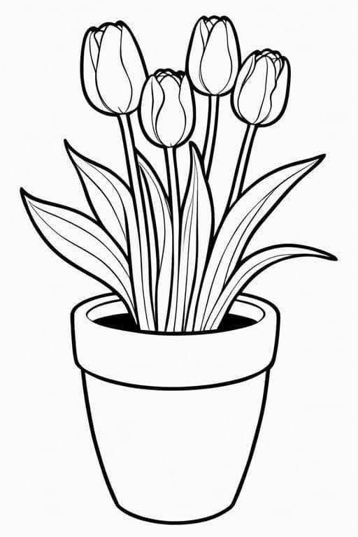 Tranh tô màu bông nở