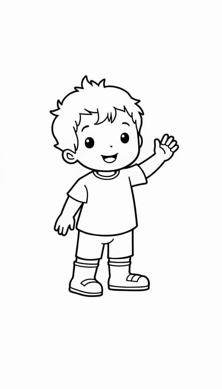 bé màu tô tranh trai