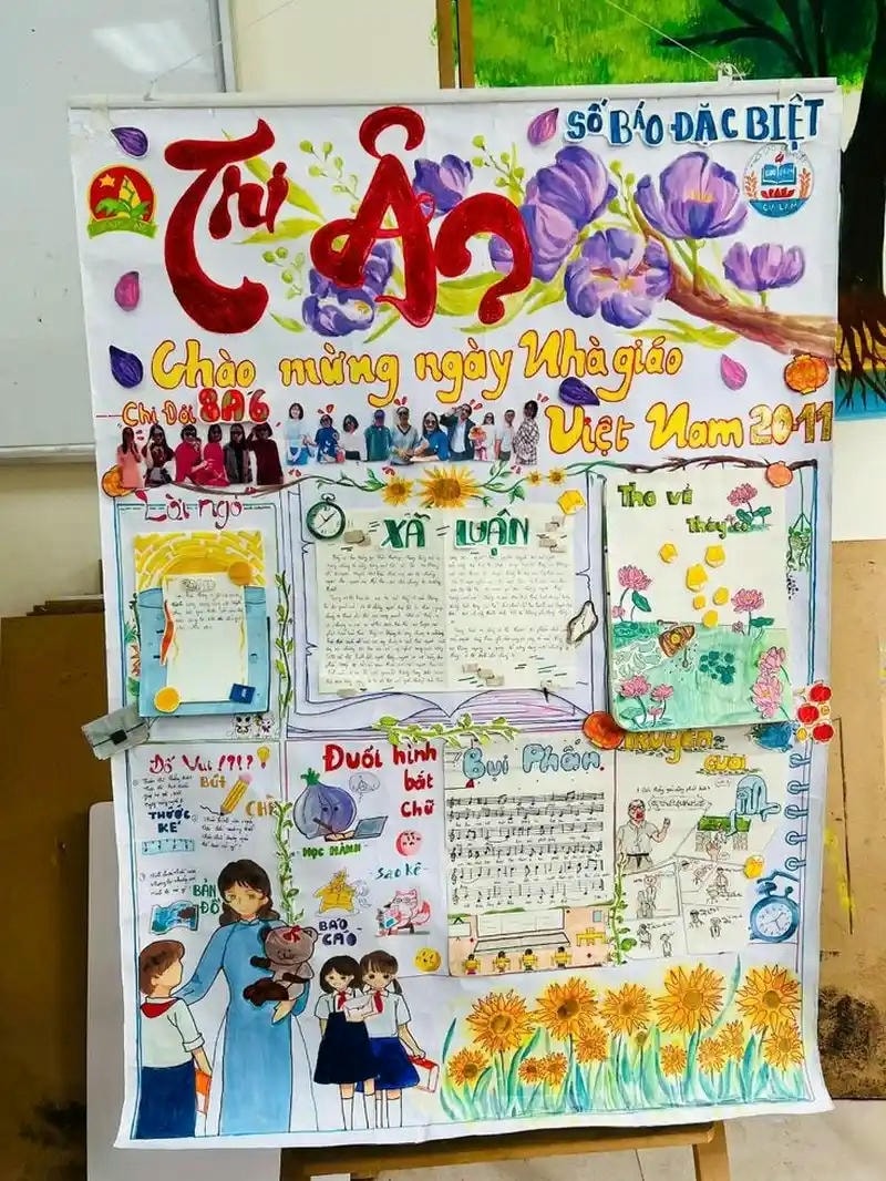 đầu báo tường 20 11 đẹp nhất
