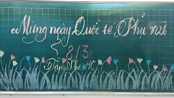 happy women's trang trí bảng 8 3