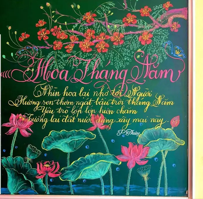 mẫu trang trí bảng đẹp