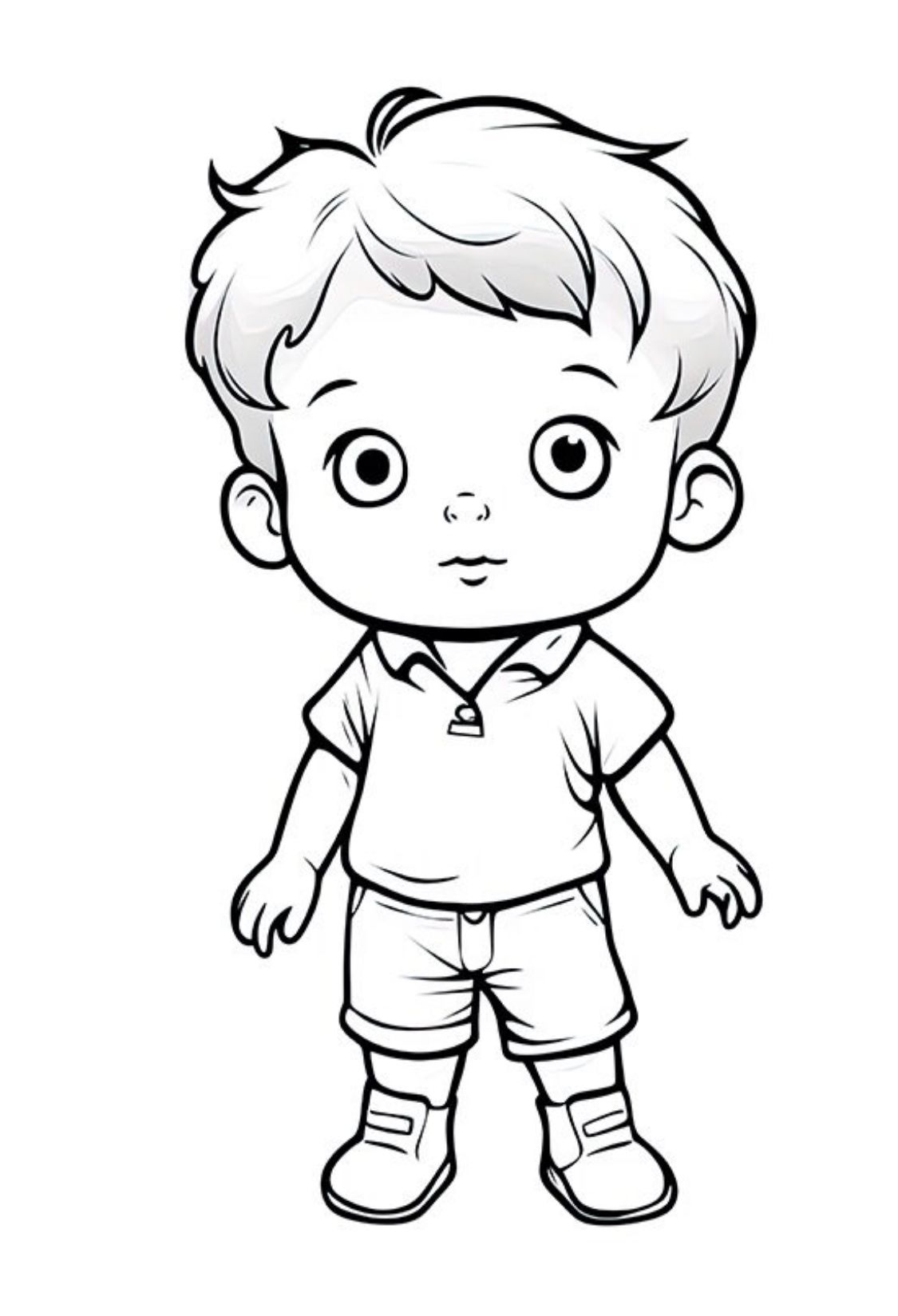 màu tranh tô bé trai