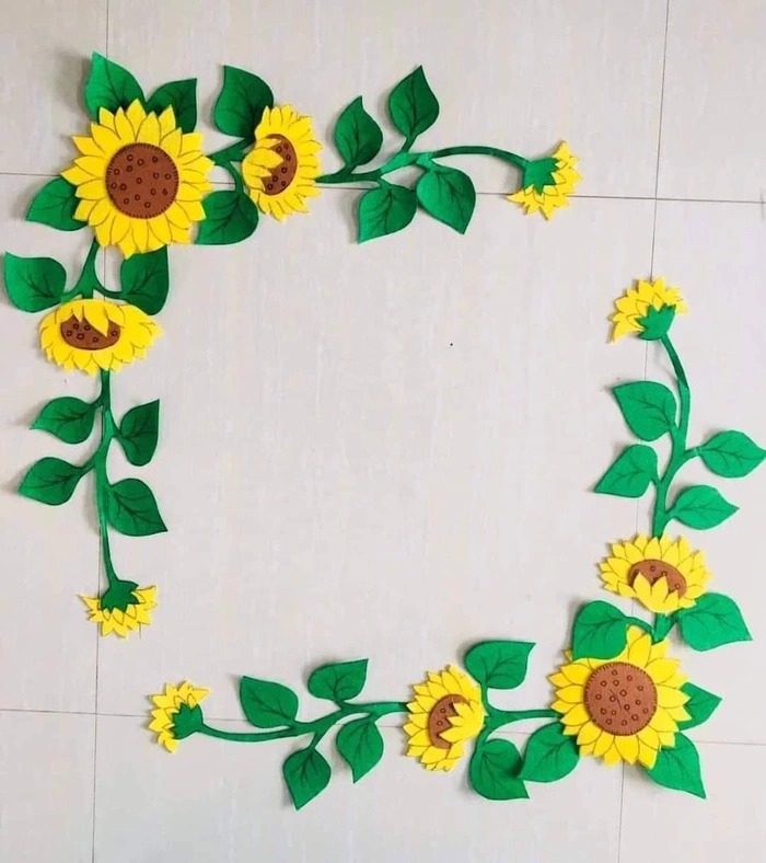 trang trí 4 góc giấy a4