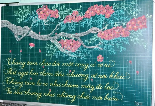 trang trí bảng 8 3 đơn giản