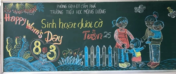 trang trí bảng chủ đề 8 3