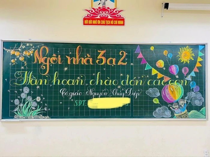 trang trí bảng đẹp đơn giản