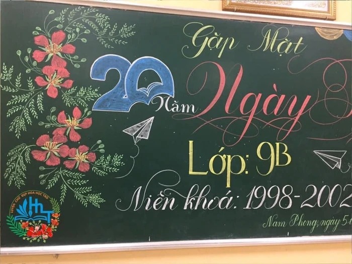 trang trí bảng đơn giản