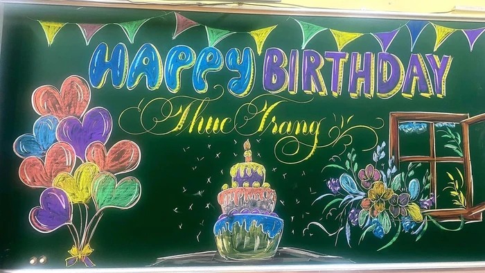 trang trí bảng sinh nhật