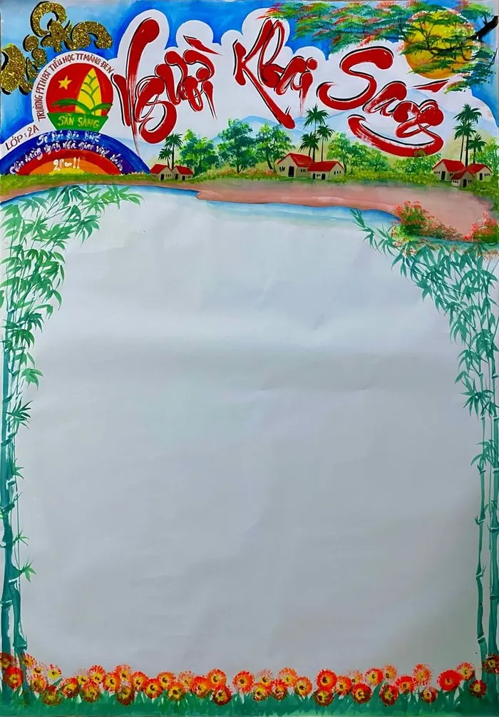 trang trí viền giấy a4 đẹp