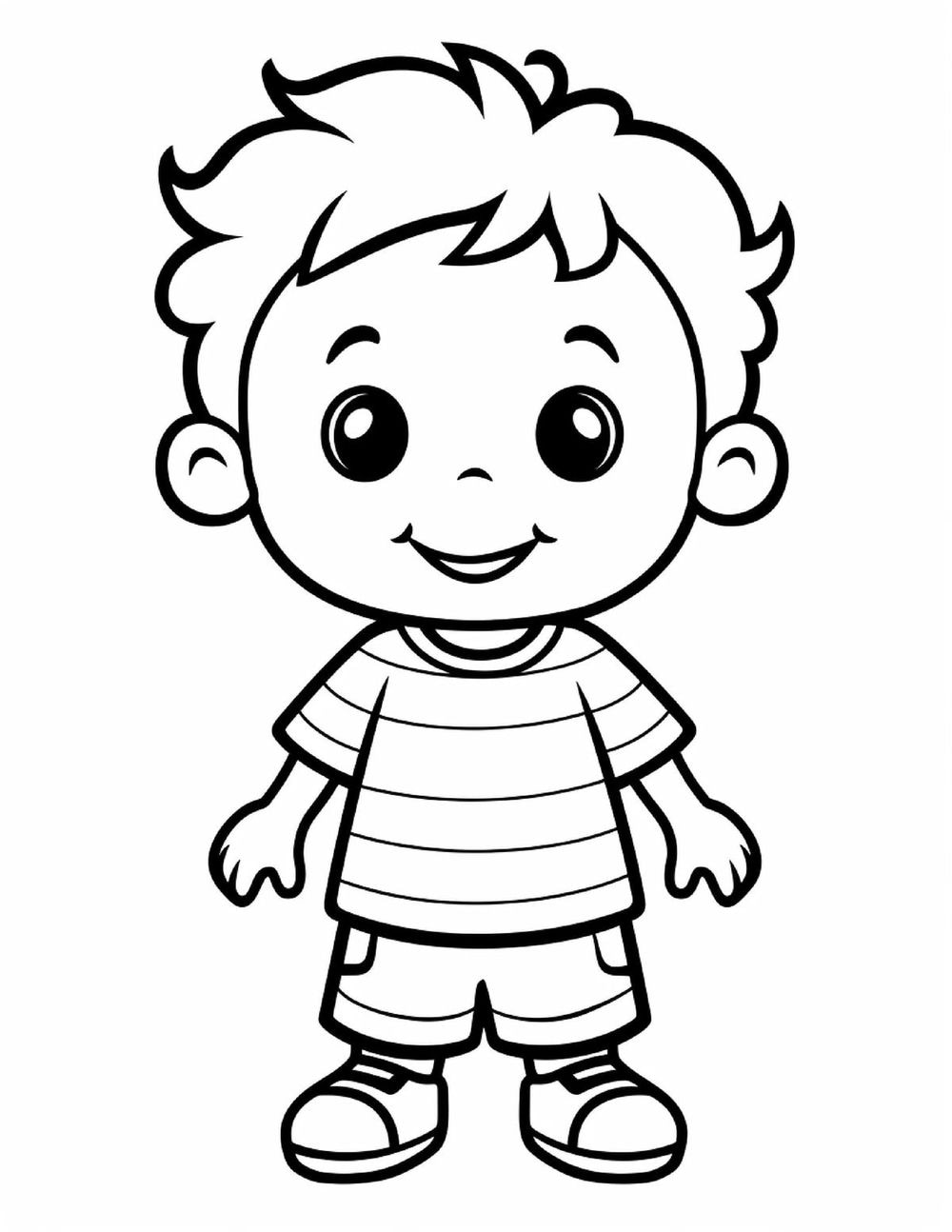 tranh màu bé tô trai