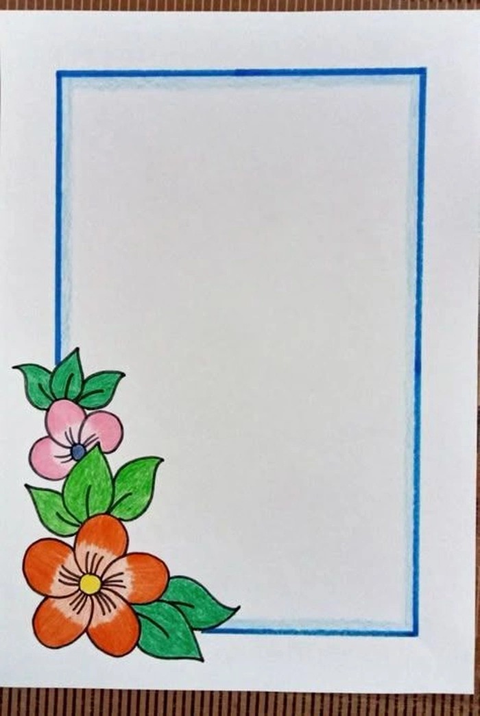 vẽ viền giấy a4