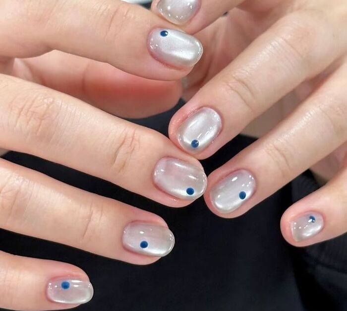 nail mắt mèo trắng