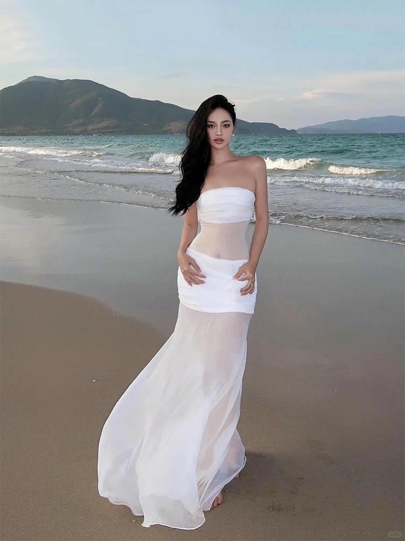 gái đẹp diện váy lưới