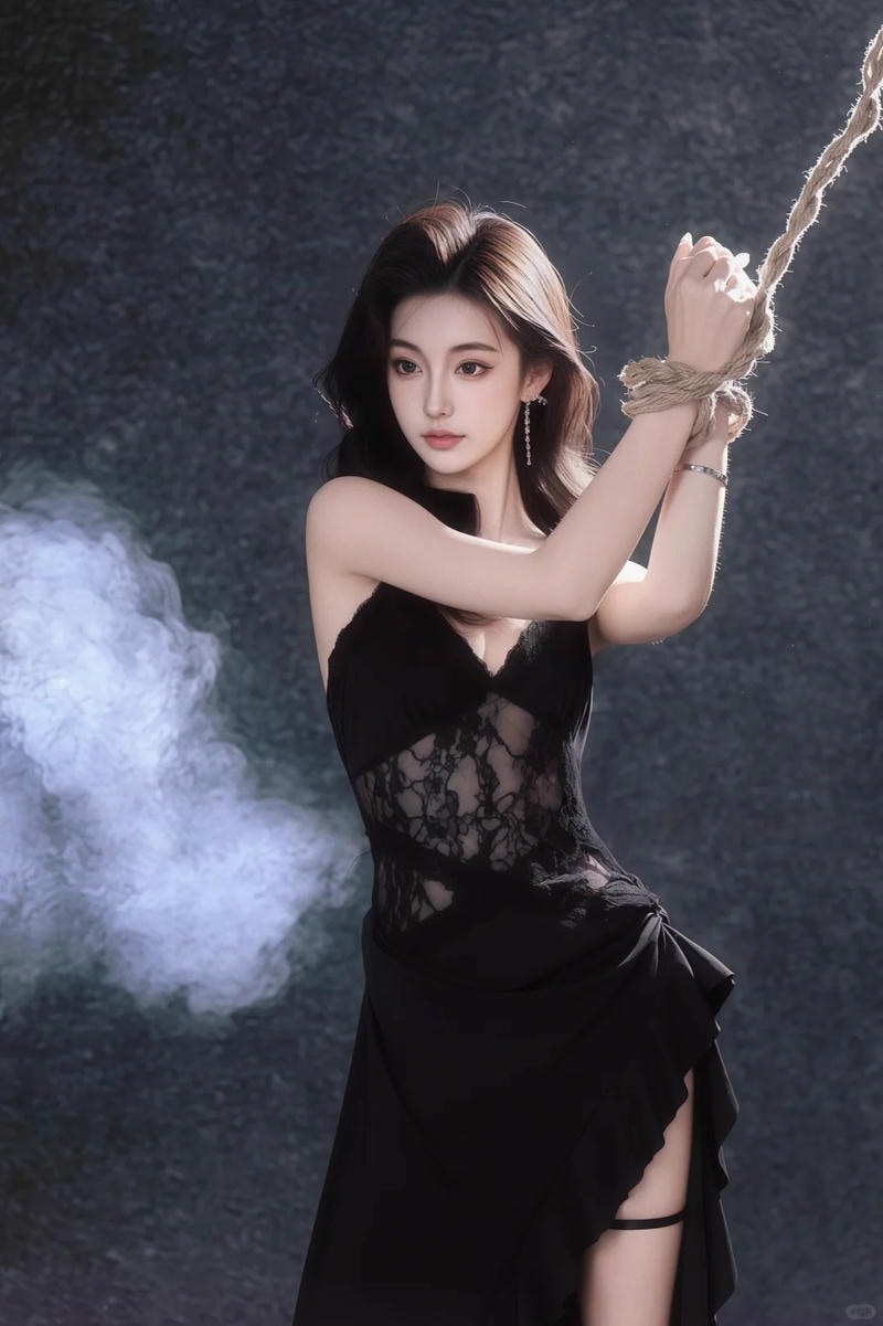 gái xinh váy lưới đen sexy