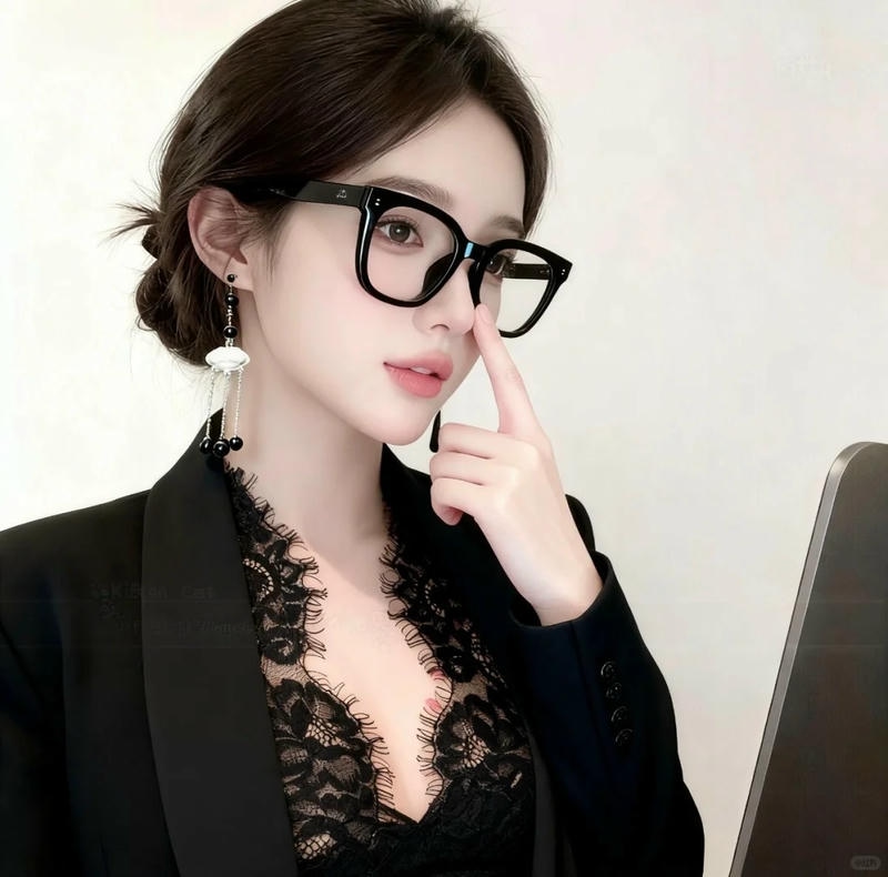 Hình gái xinh đeo kính đẹp