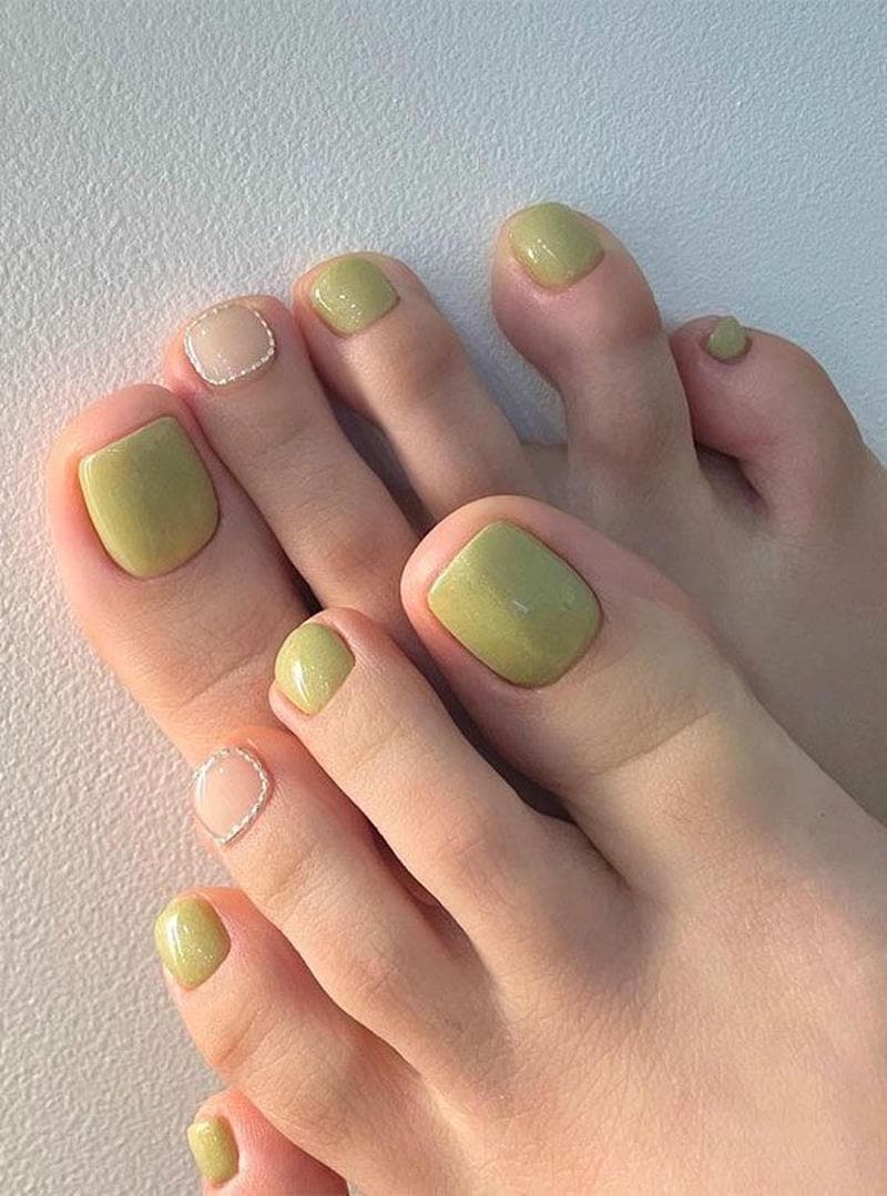 mẫu nail chân công sở