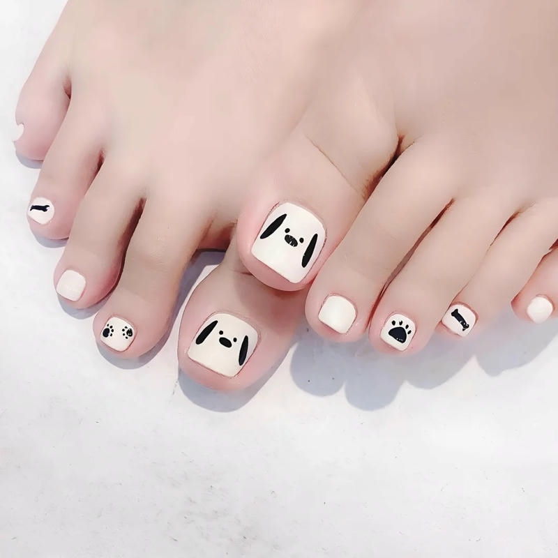 mẫu nail chân cute