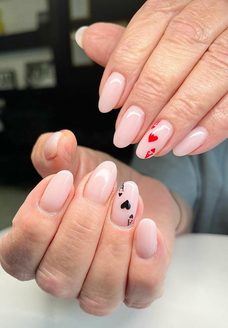 mẫu nail tay bộ bài