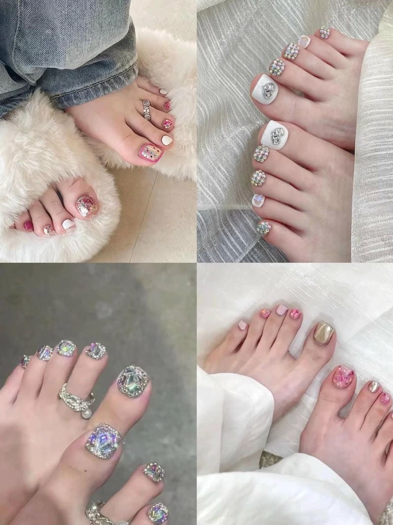 móng chân charm dịu dàng